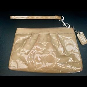Authentic Coach Patent Leather Wristlet
